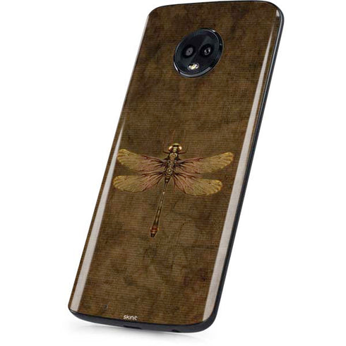Steampunk & Gear Dragonfly by Brigid Ashwood Moto G6 Skin