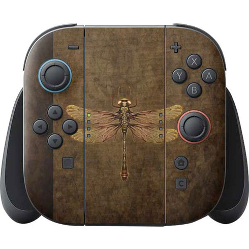 Steampunk & Gear Dragonfly by Brigid Ashwood Nintendo Skins