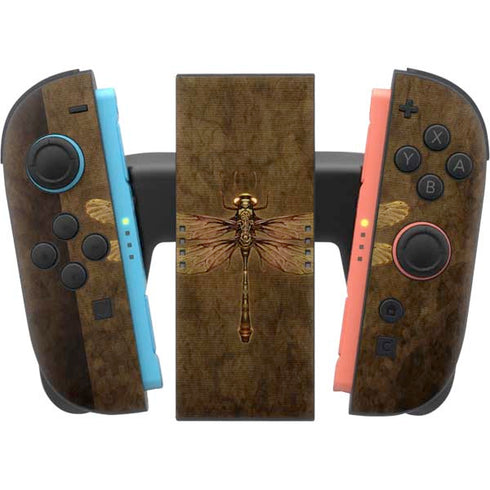 Steampunk & Gear Dragonfly by Brigid Ashwood Nintendo Switch 2 (2025) Joy-Con Controller Skin