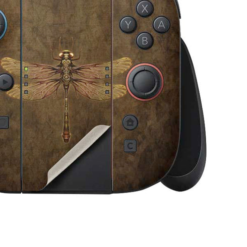 Steampunk & Gear Dragonfly by Brigid Ashwood Nintendo Switch 2 (2025) Joy-Con Controller Skin
