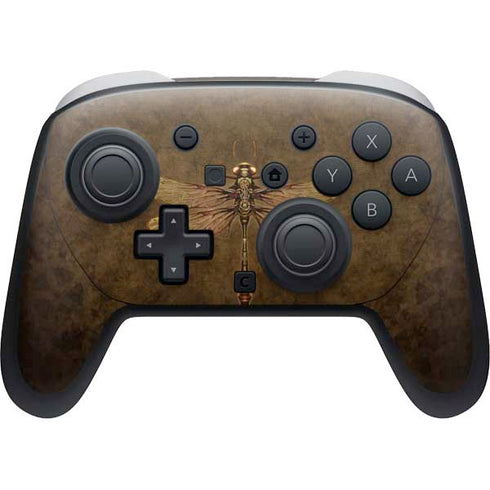 Steampunk & Gear Dragonfly by Brigid Ashwood Nintendo Skins
