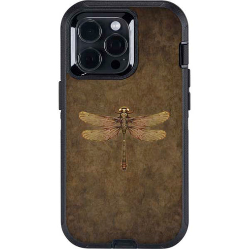 Steampunk & Gear Dragonfly by Brigid Ashwood Otterbox Defender iPhone Skin