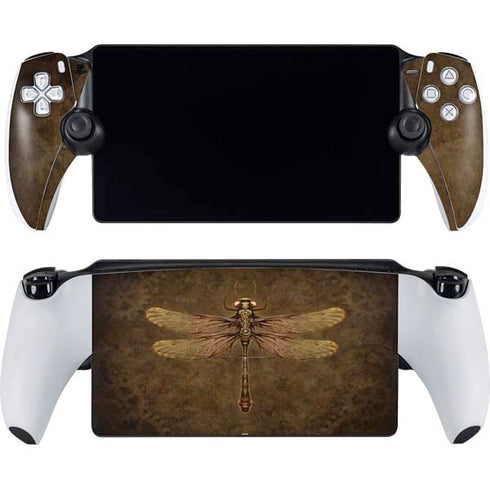 Steampunk & Gear Dragonfly by Brigid Ashwood PlayStation Portal Remote Player Skin