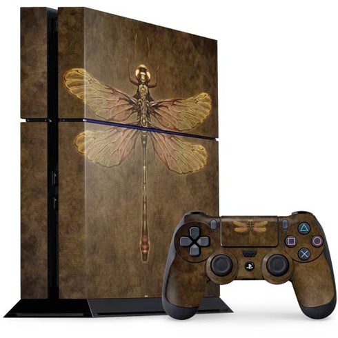 Steampunk & Gear Dragonfly by Brigid Ashwood PlayStation PS4 Skins