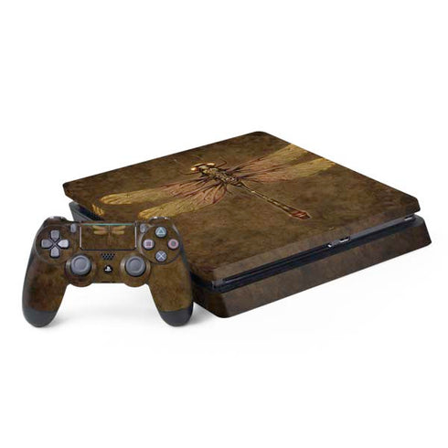 Steampunk & Gear Dragonfly by Brigid Ashwood PlayStation PS4 Skins