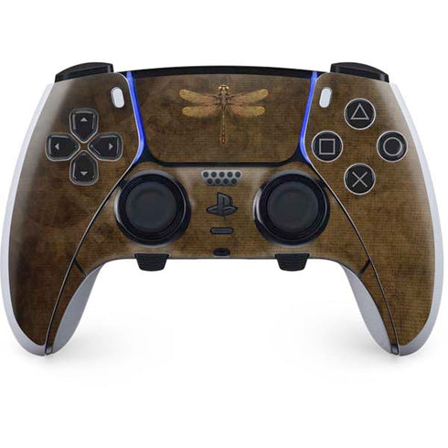 Brigid Ashwood Steampunk & Gear Dragonfly PS5 DualSense Edge Pro Controller Skin