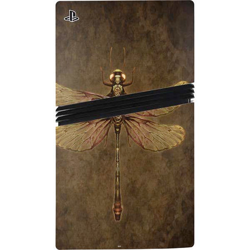 Steampunk & Gear Dragonfly by Brigid Ashwood PS5 Pro Console Skin