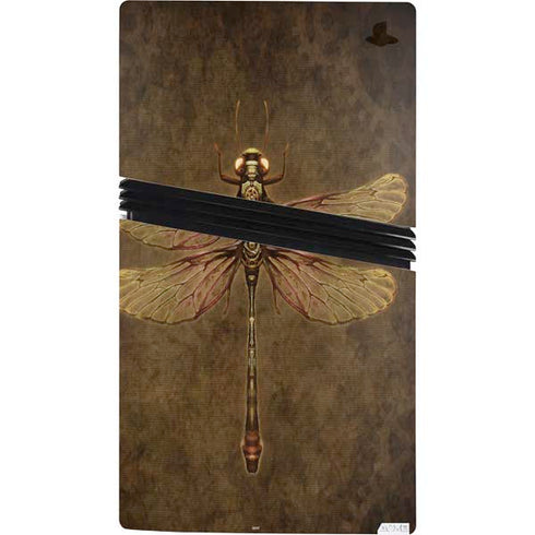 Steampunk & Gear Dragonfly by Brigid Ashwood PS5 Pro Console Skin