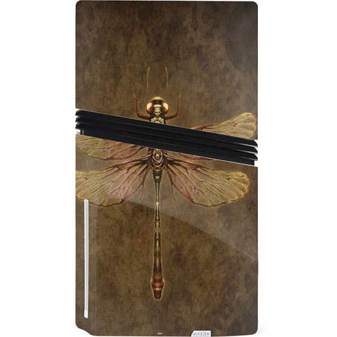 Steampunk & Gear Dragonfly by Brigid Ashwood PS5 Pro Disk Bundle Skin