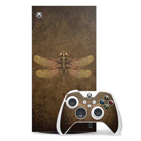 Steampunk & Gear Dragonfly by Brigid Ashwood Xbox Series X Skins