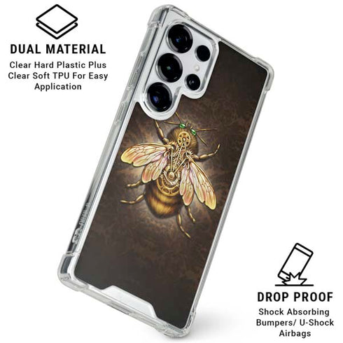 Steampunk Bee by Brigid Ashwood Galaxy S25 Ultra Clear Case