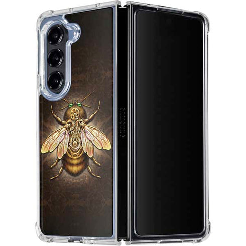 Steampunk Bee by Brigid Ashwood Galaxy Z Fold5 5G Clear Case