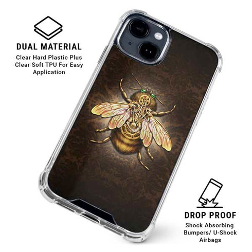Steampunk Bee by Brigid Ashwood iPhone 15 Clear Case