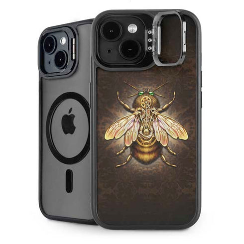 Steampunk Bee by Brigid Ashwood iPhone 15 Plus Kickstand Case