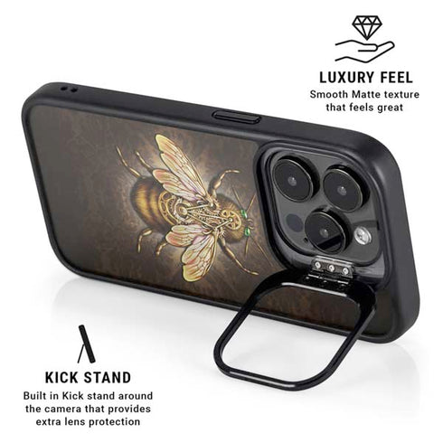 Steampunk Bee by Brigid Ashwood iPhone 15 Pro Kickstand Case