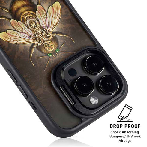 Steampunk Bee by Brigid Ashwood iPhone 15 Pro Kickstand Case