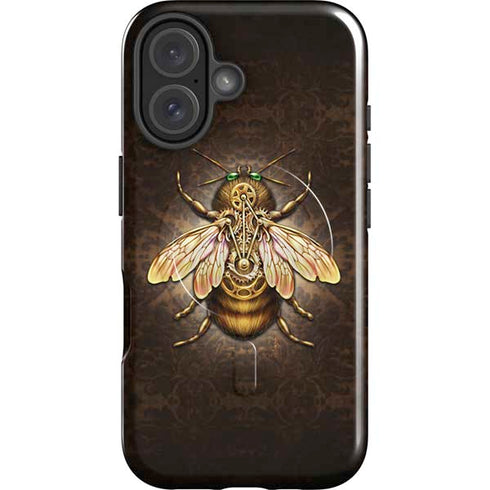 Steampunk Bee by Brigid Ashwood iPhone 16 Magsafe Impact Case