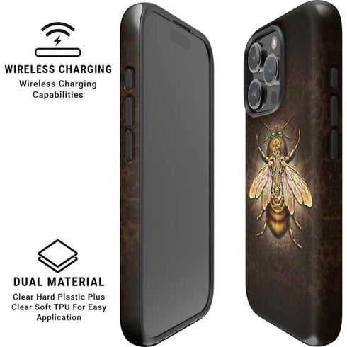 Steampunk Bee by Brigid Ashwood iPhone 16 Pro Magsafe Impact Case