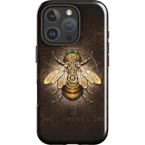 Steampunk Bee by Brigid Ashwood iPhone 16 Pro Max Magsafe Impact Case