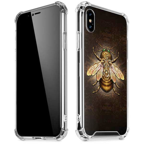 Steampunk Bee by Brigid Ashwood iPhone X/XS Clear Case