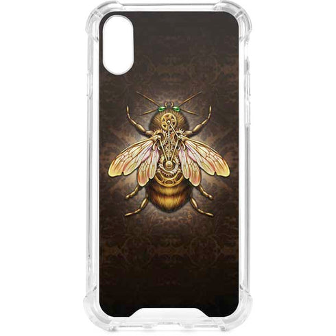 Steampunk Bee by Brigid Ashwood iPhone XS Clear Case