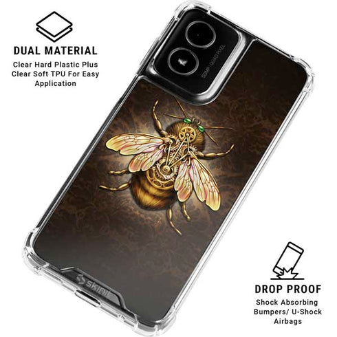 Steampunk Bee by Brigid Ashwood Moto G Power 5G (2024) Clear Case
