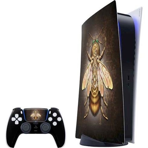 Steampunk Bee by Brigid Ashwood PlayStation PS5 Skins