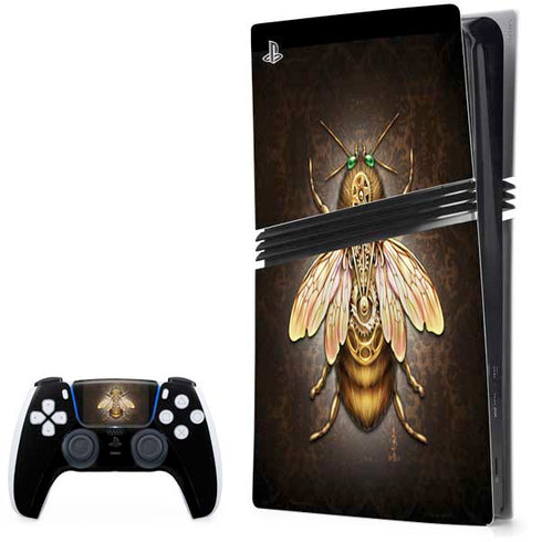 Steampunk Bee by Brigid Ashwood PS5 Pro Bundle Skin
