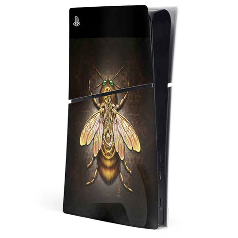 Steampunk Bee by Brigid Ashwood PS5 Slim Digital Edition Console Skin