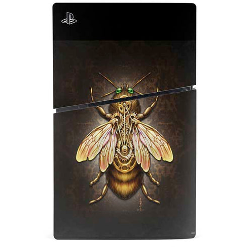 Steampunk Bee by Brigid Ashwood PS5 Slim Digital Edition Console Skin