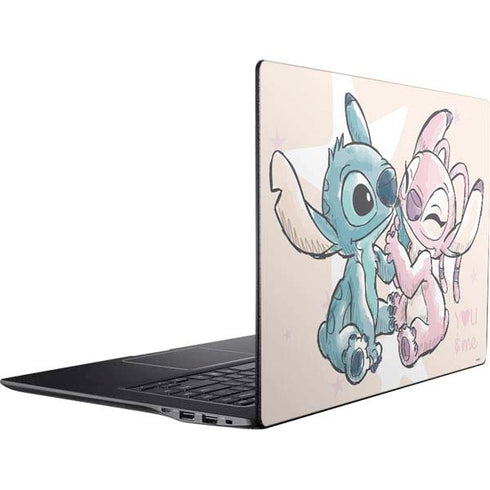 Disney Lilo and Stitch Stitch and Angel Ativ Book 9 (15.6in 2014) Skin