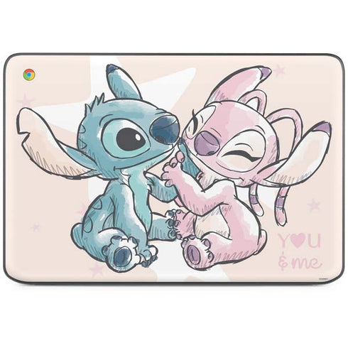 Disney Lilo and Stitch Stitch and Angel HP Chromebook Skin