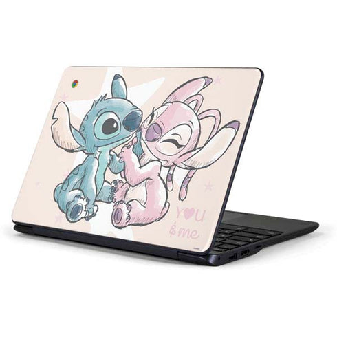 Disney Lilo and Stitch Stitch and Angel Samsung Chromebook Skin