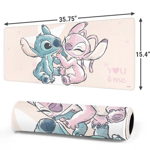 Disney Lilo and Stitch Stitch and Angel Gaming Mouse Pad