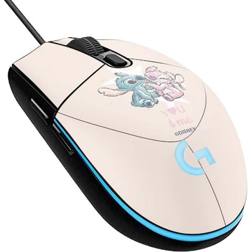 Disney Lilo and Stitch Stitch and Angel G203 Prodigy RGB Wired Gaming Mouse Skin