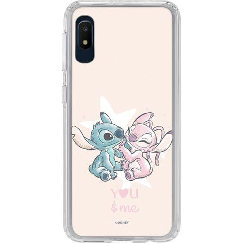 Disney Lilo and Stitch Stitch and Angel Galaxy A10e Clear Case