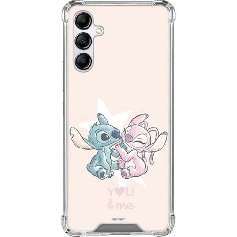 Disney Lilo and Stitch Stitch and Angel Galaxy A14 5G Clear Case