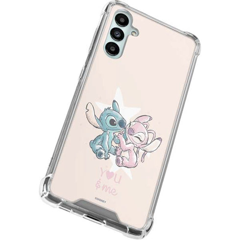 Disney Lilo and Stitch Stitch and Angel Galaxy A14 5G Clear Case