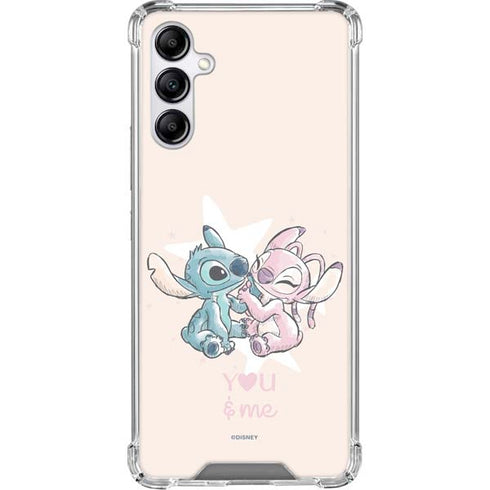 Disney Lilo and Stitch Stitch and Angel Galaxy A15 5G Clear Case