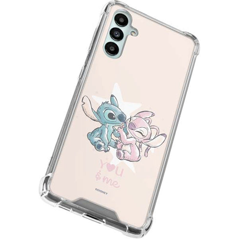 Disney Lilo and Stitch Stitch and Angel Galaxy A15 5G Clear Case