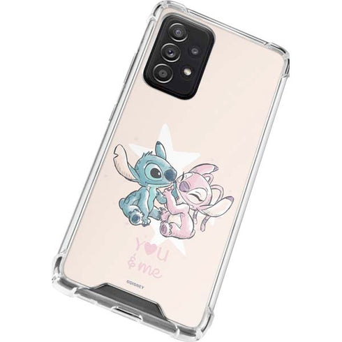 Disney Lilo and Stitch Stitch and Angel Galaxy A52 5G Clear Case