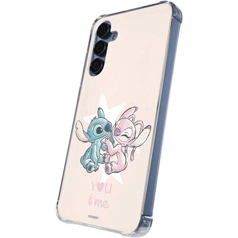 Disney Lilo and Stitch Stitch and Angel Galaxy A55 5G Clear Case