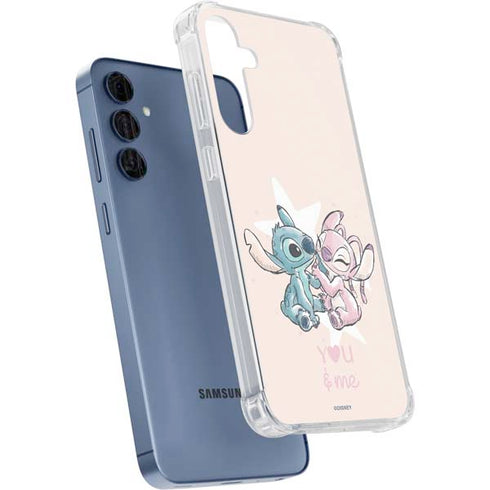 Disney Lilo and Stitch Stitch and Angel Galaxy A55 5G Clear Case