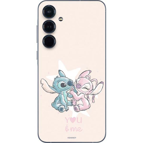 Disney Lilo and Stitch Stitch and Angel Galaxy A55 5G Skin