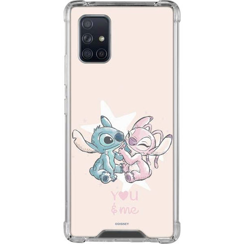Disney Lilo and Stitch Stitch and Angel Galaxy A71 5G Clear Case