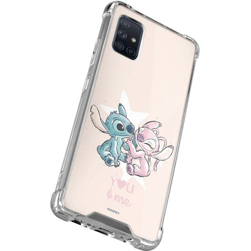 Disney Lilo and Stitch Stitch and Angel Galaxy A71 5G Clear Case