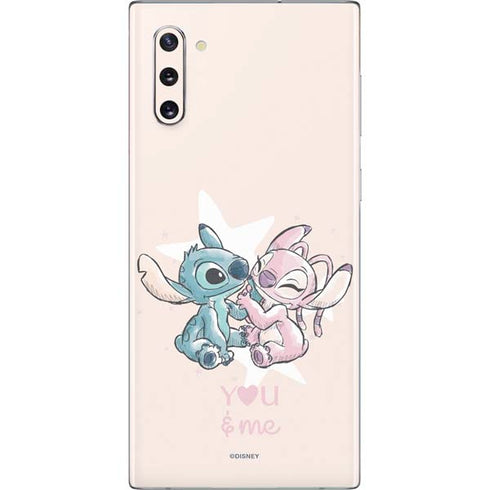 Disney Lilo and Stitch Stitch and Angel Galaxy Note 10 Skin
