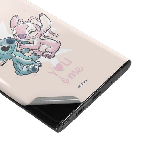 Disney Lilo and Stitch Stitch and Angel Galaxy Note 10 Skin