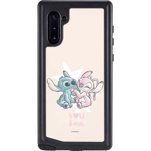 Disney Lilo and Stitch Stitch and Angel Galaxy Note 10 Waterproof Case