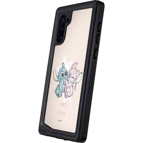 Disney Lilo and Stitch Stitch and Angel Galaxy Note 10 Waterproof Case
